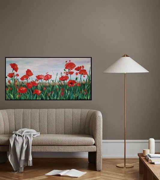 "Poppies in bloom"